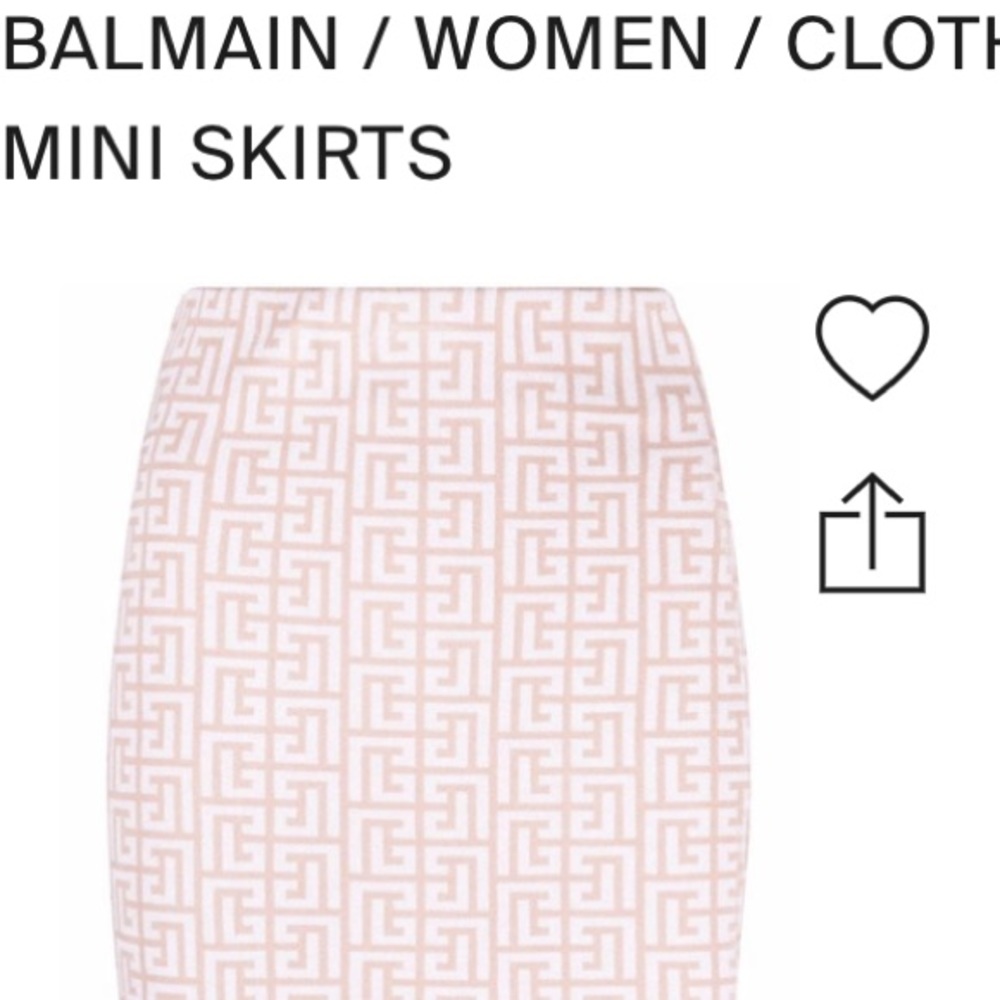 Balmain pink crystal skirt